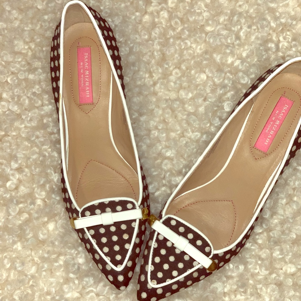 Isaac Mizrahi Polka dot kitten heels! Meow